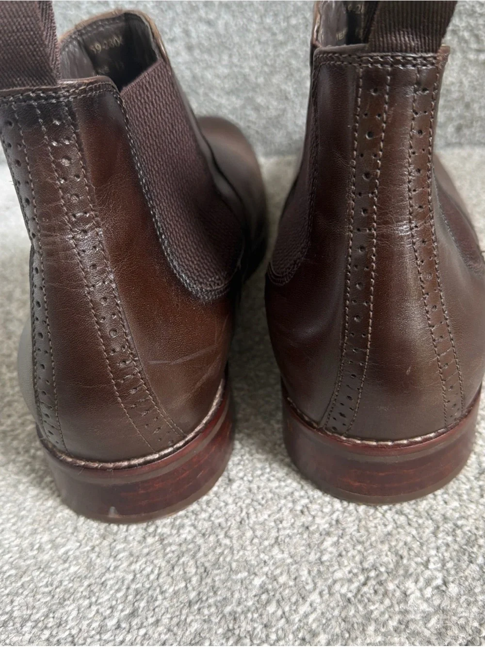 Johnson&Johnson Men’s  Chelsea Ankle Boots- Brown Leather